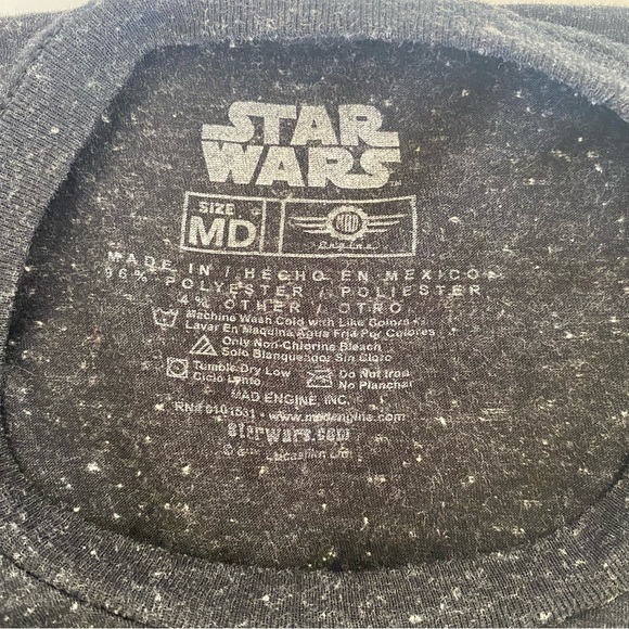 Star Wars ‘May the Force Be with You’ black short sleeve T-shirt, size M - Picture 3 of 3